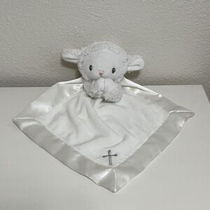Baby Aspen Bedtime Blessings Prayer Lamb Lovie Lovey Security Blanket Satin Trim
